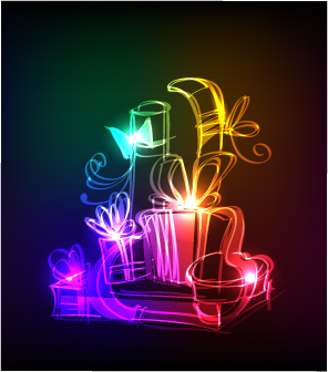 free vector Symphony of light christmas vector graphics